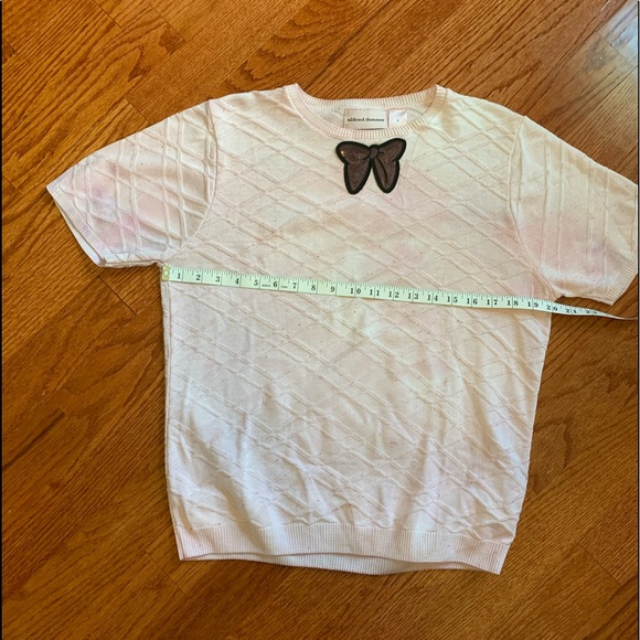 Alfred Dunner, Women’s short sleeve sweater, hand dyed and Upcycled, size medium - Picture 11 of 12